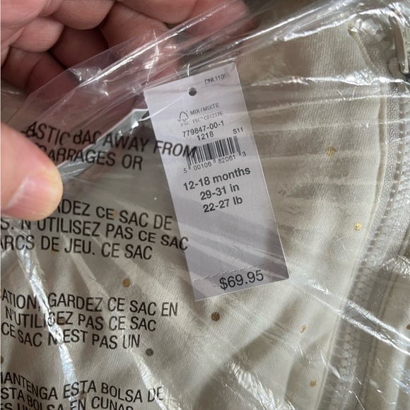 NWT BABYGAP Baby Sherpa Hoodie One-Piece Size 12-18 Months - Picture 5 of 5